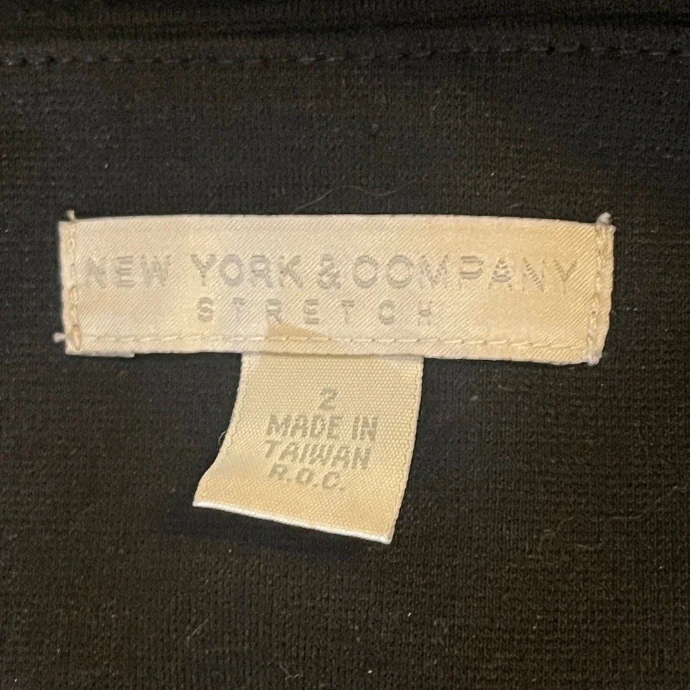 NY&Co Black Stretch Shift Dress Sleeveless Bodycon Midi Size 2